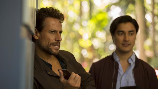 Ioan Gruffudd and Remy Hii in a scene from the TV series Harrow. Supplied by ABC-TV.