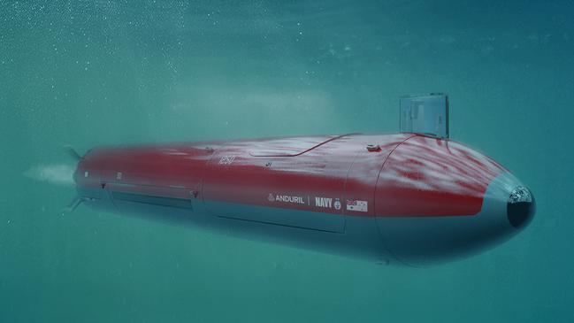 Anduril’s Ghost Shark Autonomous Undersea Vehicles (AUV) are now moving from the very rapid prototype phase into at-scale production. Picture: Supplied