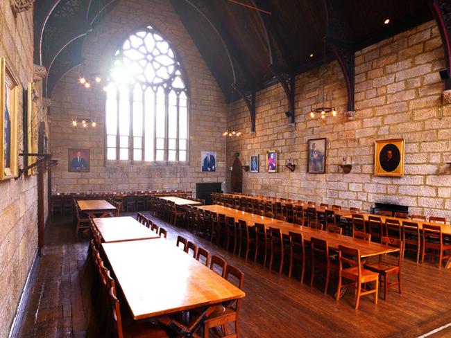 Inside the halls of St Paul’s College, at the University of Sydney.