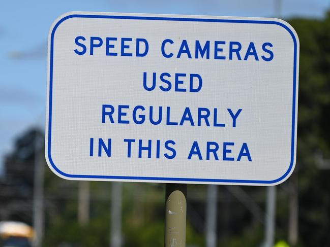 ADELAIDE, AUSTRALIA - NewsWire Photos OCTOBER 5, 2021: Stock/generic images of traffic signs - speed cameras used regularly in this area sign. Picture: NCA NewsWire / Naomi Jellicoe