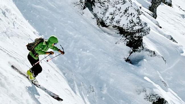 Friday Flats this is not: An intrepid skier flies down the slope of The Remarkables, Queenstown. Image: Supplied