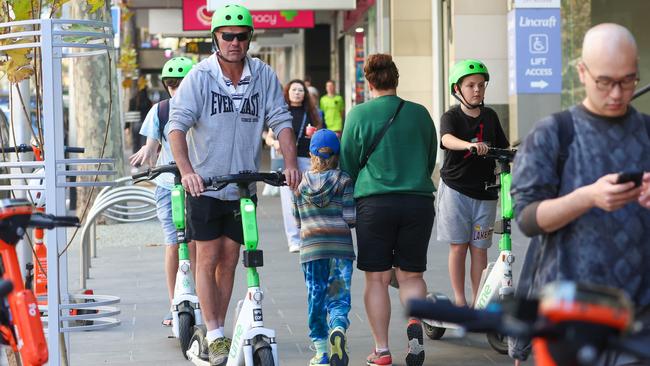 Share hire e-scooters are set to be banned from Melbourne’s CBD.