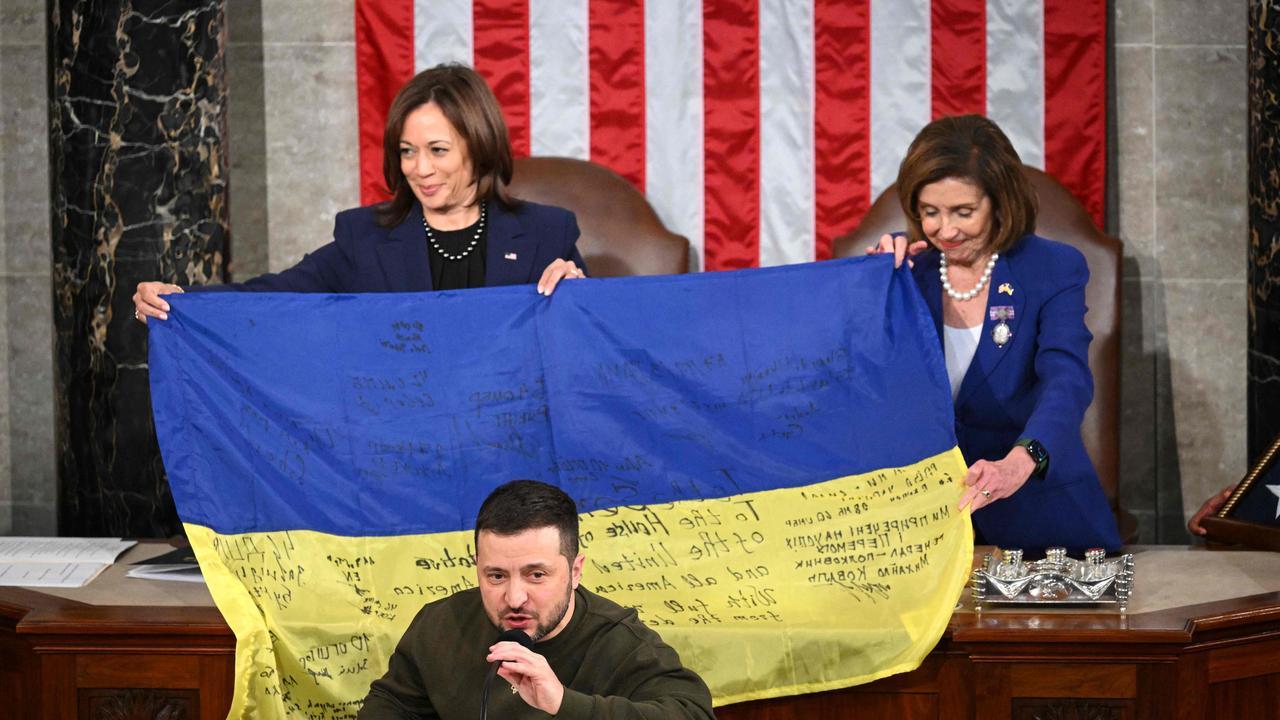 Kamala Harris may be a big supporter of Ukraine, but her forays into diplomacy did nothing to deter Vladimir Putin. Picture: AFP