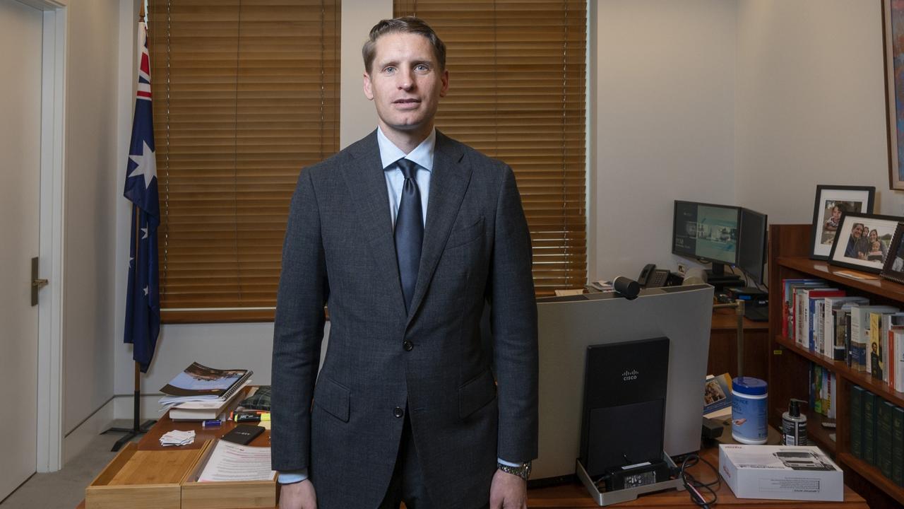 Assistant Defence Minister Andrew Hastie at Parliament House in Canberra. Picture: NCA NewsWire / Martin Ollman