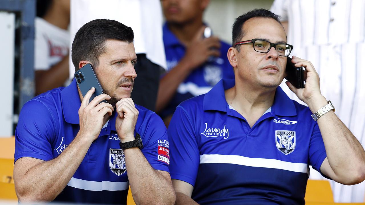 Bulldogs Aaron Warburton was busy working the phones on Saturday.