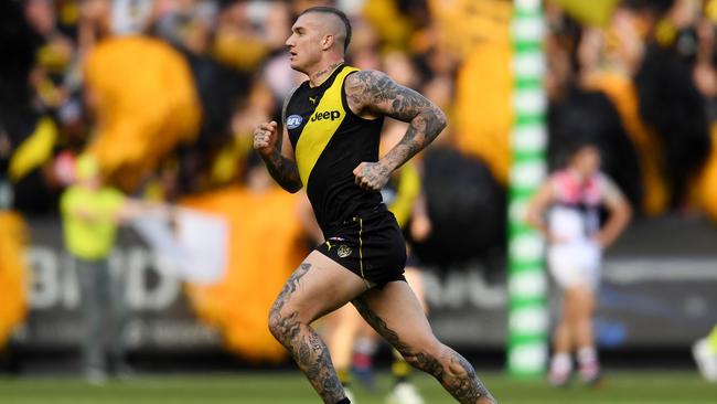 Dustin Martin put in another big performance against the Saints. Picture: AAP Images