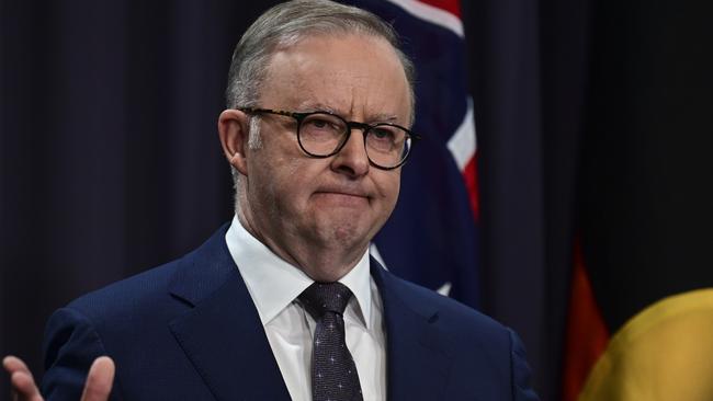 At what point does Prime Minister Anthony Albanese forcefully intervene to save the voice. Picture: NCA NewsWire / Martin Ollman