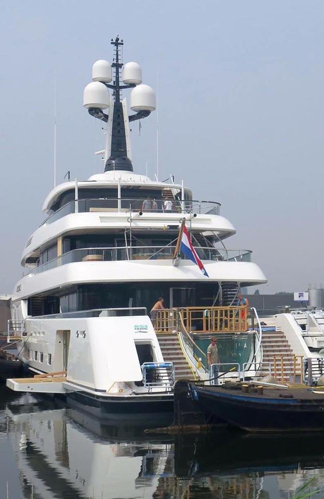 John Symond’s luxury yacht Zaandam is believed to be worth $100m. It is currently being built in Netherlands. Picture: Supplied