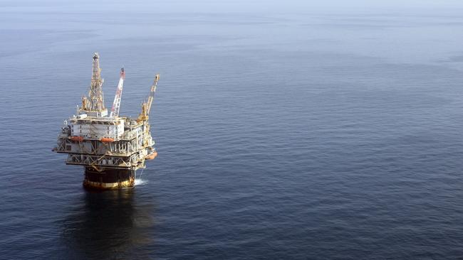 Chevron’s Genesis oil rig platform in the Gulf of Mexico near New Orleans. Picture: AP