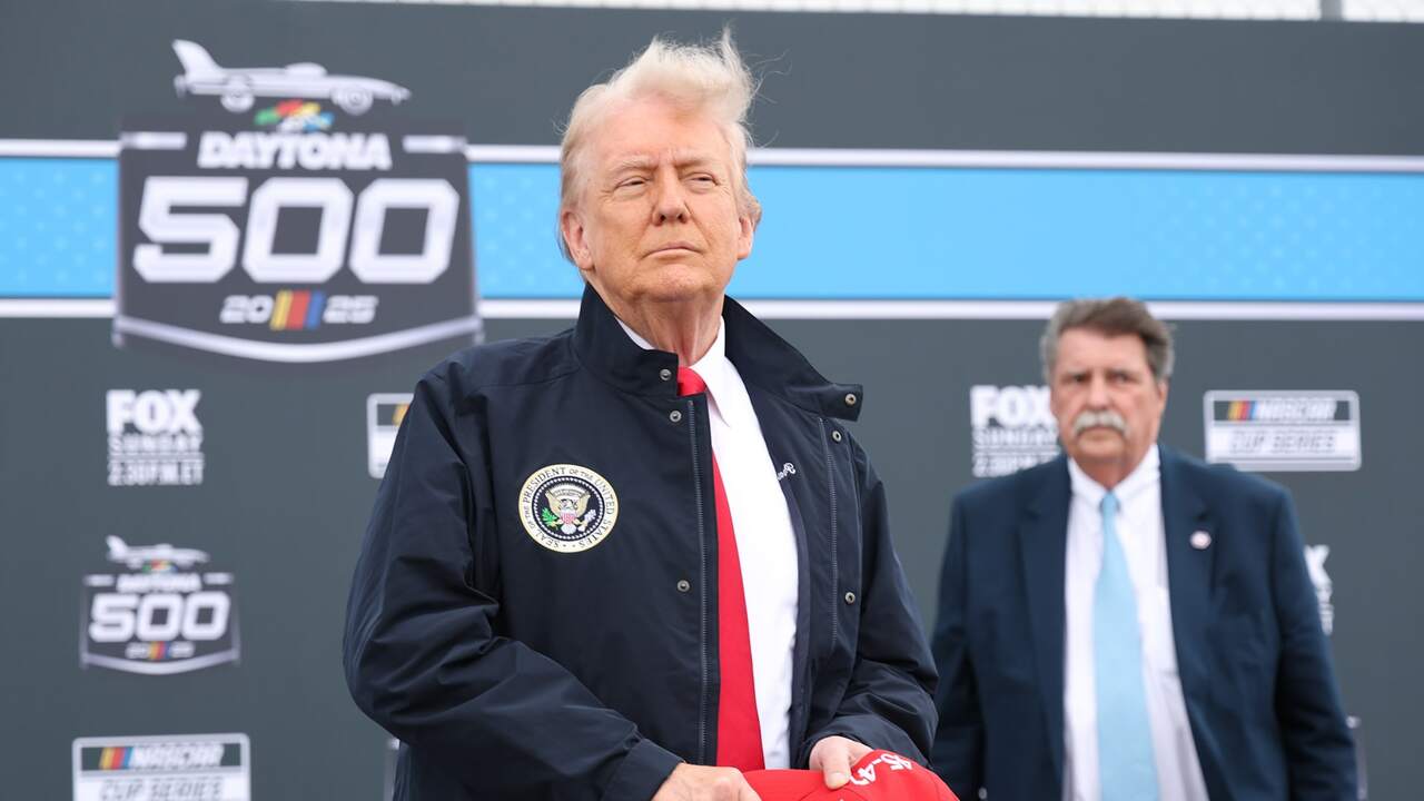 Trump Rides Around Daytona 500 Racetrack Ahead of Race