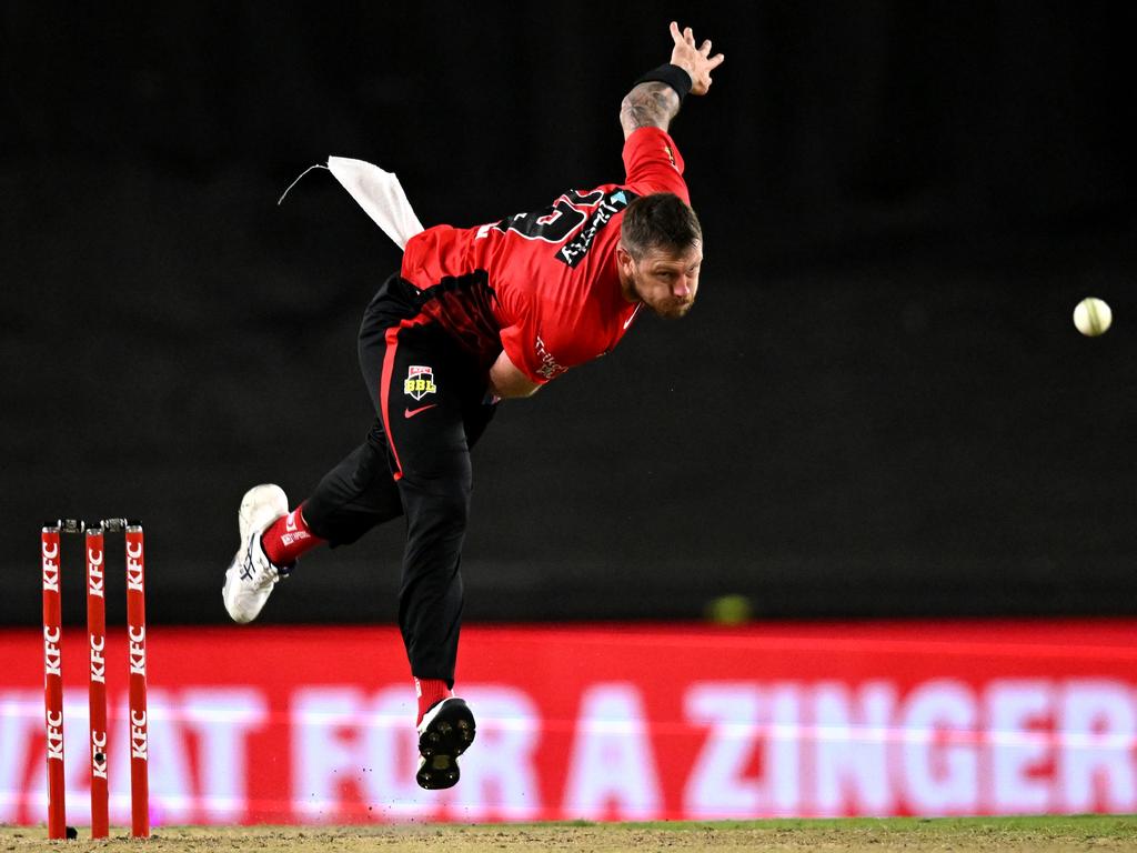 James Pattinson during his BBL stint with the Renegades. Picture: Morgan Hancock/Getty Images