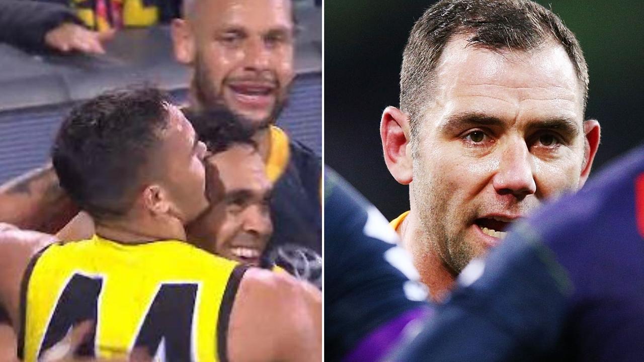 Cameron Smith admits he wasn't a complete fan of Eddie Betts and Sydney Stack's embrace.