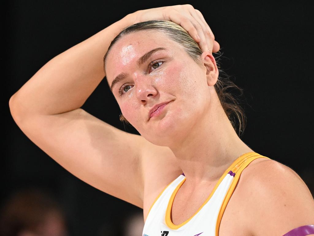 Injury also forced Bruce to miss some of the Super Netball season for her new club, the Sunshine Coast Lightning. Picture: Steve Bell/Getty Images