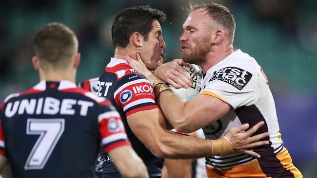 Matt Lodge showed some of his best form for the Broncos against the Roosters last weekend.