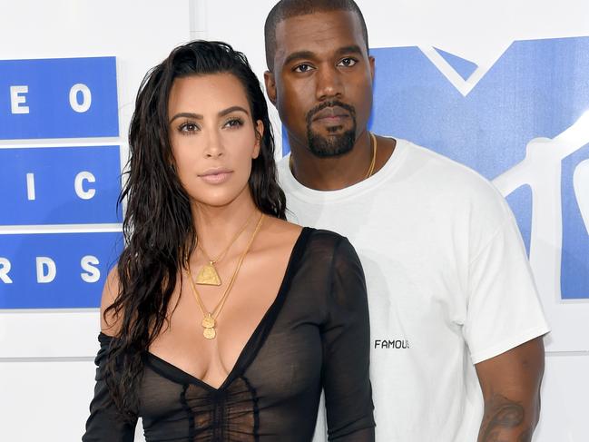 NEW YORK, NY - AUGUST 28: Kanye West and Kim Kardashian West attend the 2016 MTV Video Music Awards at Madison Square Garden on August 28, 2016 in New York City. (Photo by Jamie McCarthy/Getty Images)