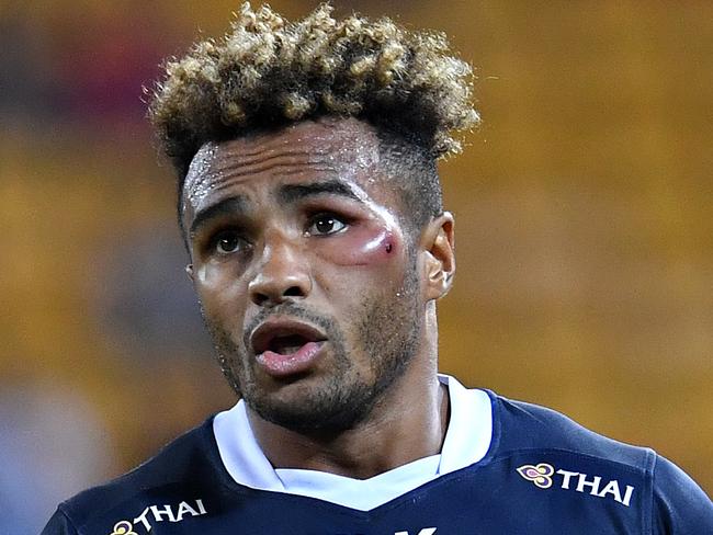 Will Genia of the Rebels is seen during the Round 7 Super Rugby match between the Queensland Reds and the Melbourne Rebels at Suncorp Stadium in Brisbane, Saturday, March 30, 2019. (AAP Image/Dan Peled) NO ARCHIVING