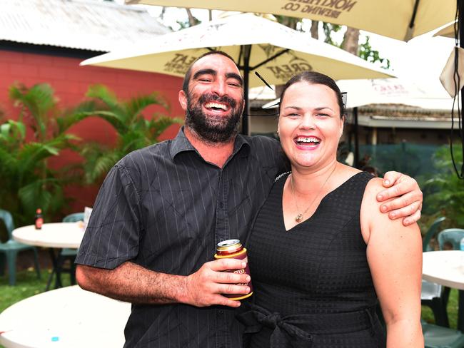 Laurie and Kellie Cinquina at the Noonamah Tavern Frog Races. PICTURE: Justin Kennedy