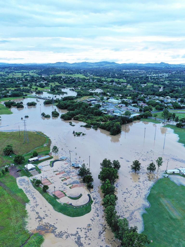 John Clough captured this aerial picture of flooding at the One Mile Ovals, shared on Facebook.