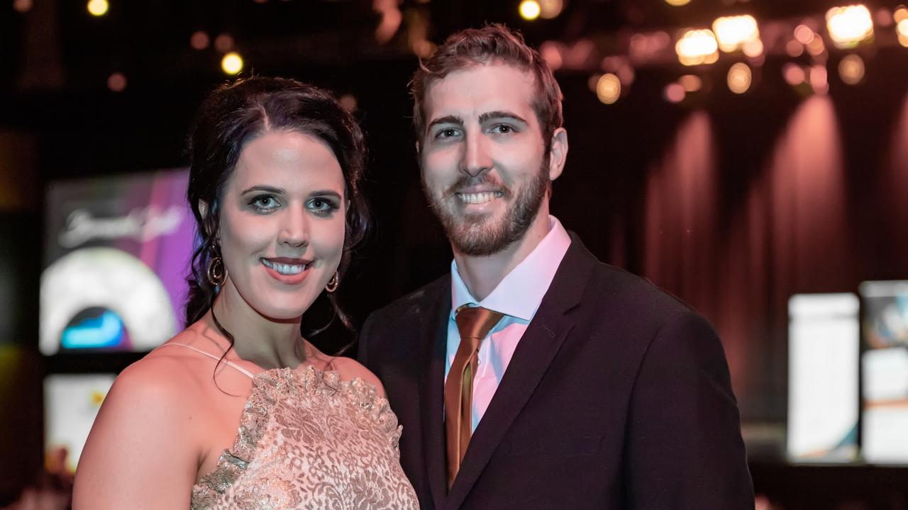 Suzanne Brown and Zeb Shepperson at the 2021 Resource Industry Network awards at the MECC. Picture: Tristan Mariano