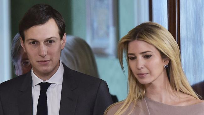 Jared Kushner, White House senior adviser, and his wife Ivanka Trump arrive for a joint press conference by US President Donald Trump and Japanese Prime Minister Shinzo Abe on February 10, 2017, at the White House in Washington, DC. Picture: AFP / Mandel Ngan.