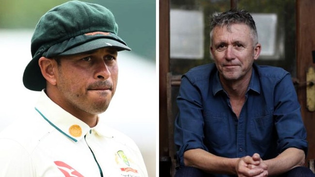 Usman Khawaja left and Peter Lalor right. Image: Getty