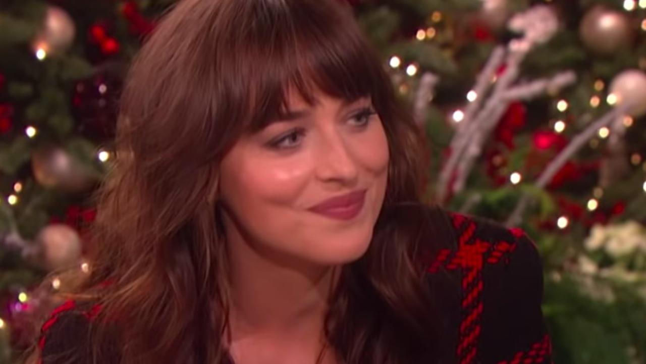 Dakota Johnson's awkward appearance on Ellen in December 2019 sent the TV star into a choppy 2020. Picture: YouTube.