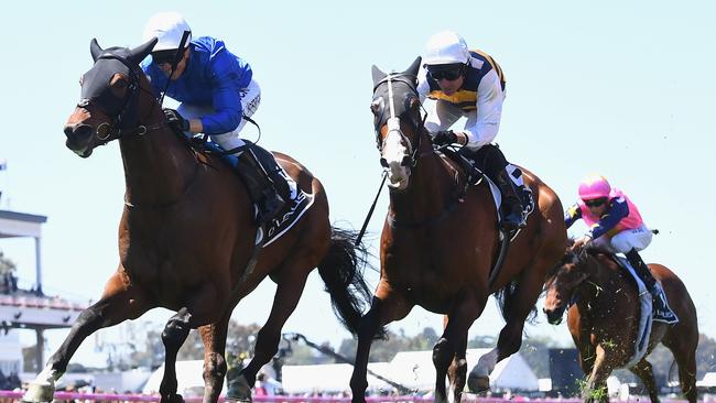 Oceanographer reels in Tom Melbourne to win the Lexus Stakes.