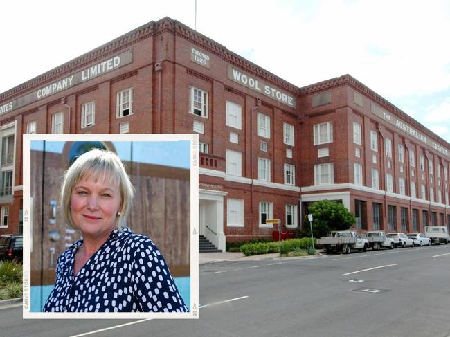 The Woolstores in Teneriffe have bene the subject of complaints about short stay accommodation and (inset) Laura Bos from the strata title association says her group supports the Council changes.