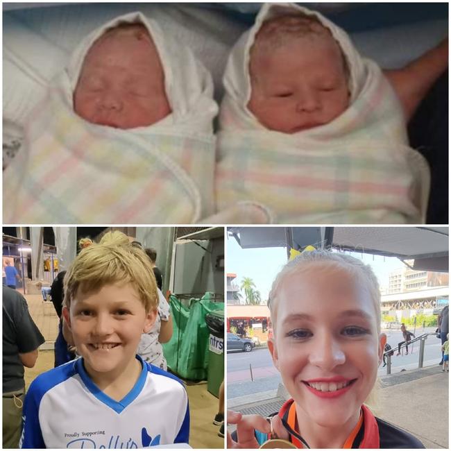 Townsville miracle babies - Here are my twins Bailee and Noah, they will be 11 next month. Photo: Catriona Stoeckl
