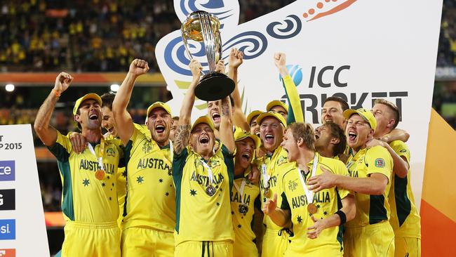 Channel 9 will also show Australia matches at the World Cup, where they are defending champions. Picture: Phil Hillyard