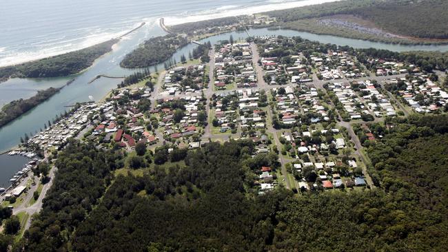 Aerial photos of northern NSW. Pacific highway Brunswick Heads