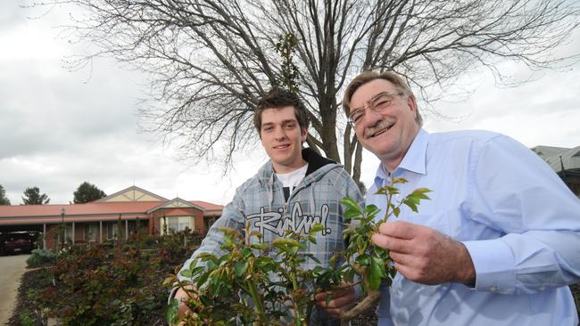 Kelvin Trimper with his son Adam.