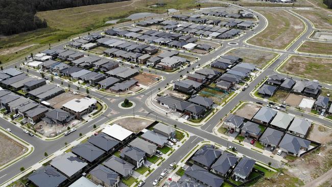 Home owners in Jordan Springs East will get their homes bought back from them by Lendlease with 841 dwellings in the 'sinking suburb' deemed as susceptible to significant damage caused by subsidence. Picture: Toby Zerna