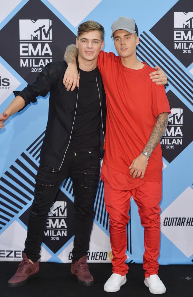 Good mates Justin Bieber and Martin Garrix have “messed around” in the studio together but are yet to record a song. Picture: Getty
