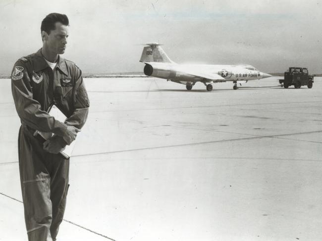 Sam Shepard as Chuck Yeager in The Right Stuff.