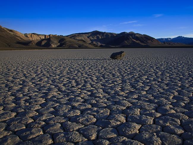 Moving stones in Death Valley. Picture: (matt).