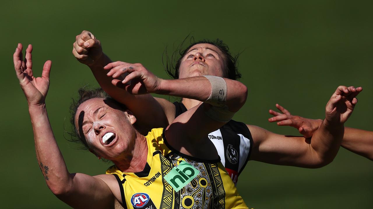 Sophie Casey has been rubbed out for Collingwood’s elimination final. Picture: Michael Klein