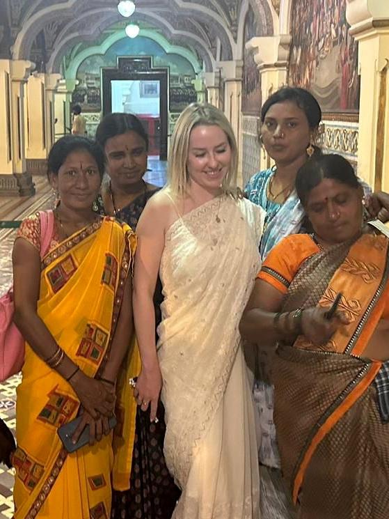 Julia in India, where she met the alleged stalker.