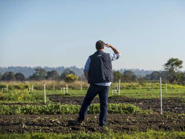 Melbourne’s urban sprawl puts the city’s fringe farms under threat. Picture: Eugene Hyland