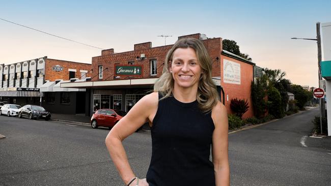 Victoria MacLean out the front of what will be Wellness on William