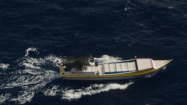 Eight potential illegal immigrants have been returned to Indonesia after a people smuggling vessel targeting Australia was intercepted by Australian authorities.