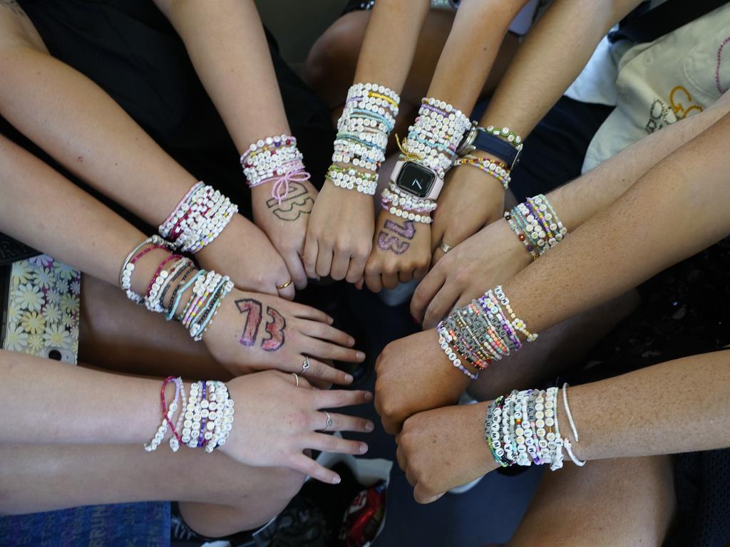 A convoy of Swifties from Moorabbin outside the MCG. Picture: Valeriu Campan