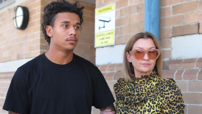 Tristan Sailor leaves Wollongong Local Court with his mother Tara Sailor after he was granted bail following his arrest in 2020. Picture: NCA NewsWire / Simon Bullard.