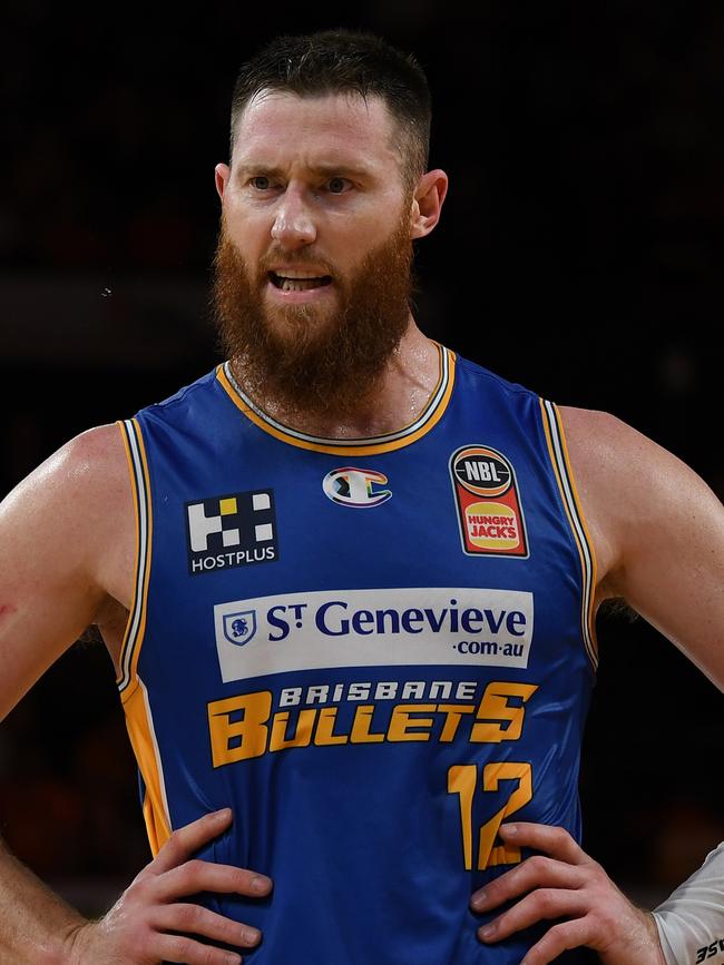 Brisbane’s new coach says star Aron Baynes is committed to the Bullets for NBL24. Picture: Getty Images