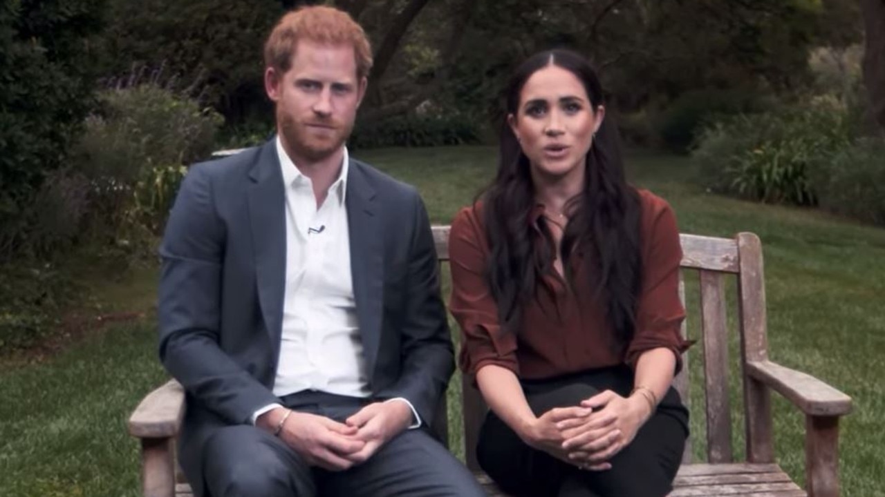 Prince Harry and Meghan Markle may have Zoomed their way into royal bad books with recent comments. Picture: Time