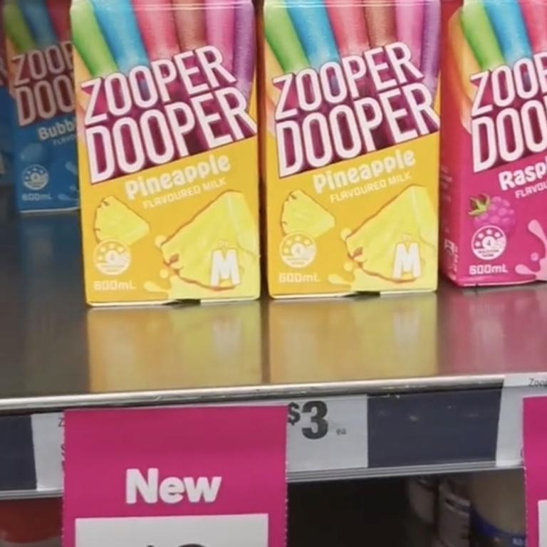 The new flavoured milks are available in Woolies. Picture: TikTok/@lamington.