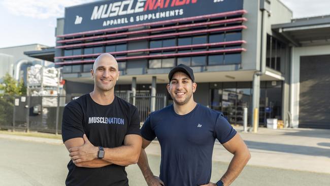 Muscle Nation, the online gym apparel and supplement company founded by Chris Anastasi and Nathaniel Anthony, has weathered the pandemic well. Picture: Matthew Gianoulis