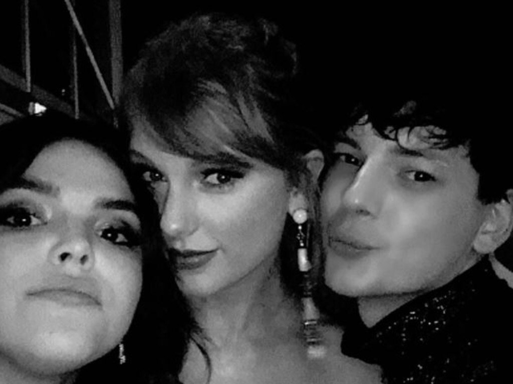 Taylor Swift, with fellow partygoers, was on hand to support boyfriend Joe Alwyn who starred in The Favourite. Picture: Instagram