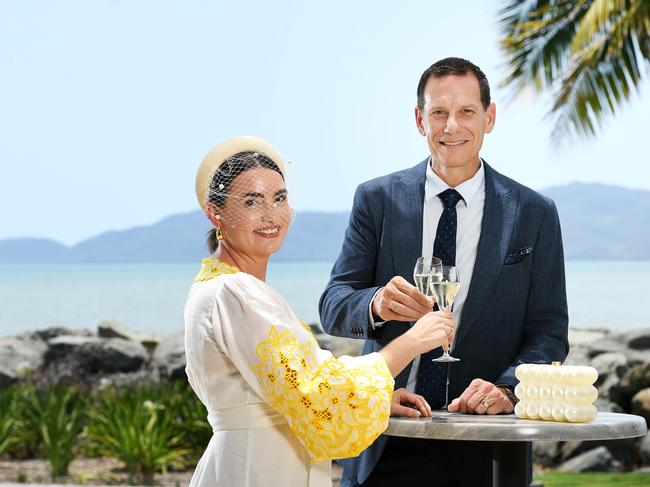 Two of The Ville's Melbourne Cup Day judges, Stacey De Vere from Alice &amp; Alec Florist and Jaret Grant from Pickerings Auto Group. Picture: Shae Beplate.