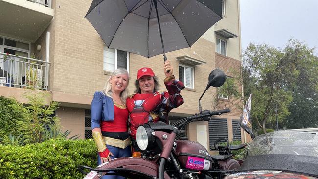 Sharon and Geoff Lavers are riding 6000 kilometres to raise money and awareness about muscular dystrophy, a condition both their Campbelltown grandsons have. Picture: Annie Lewis